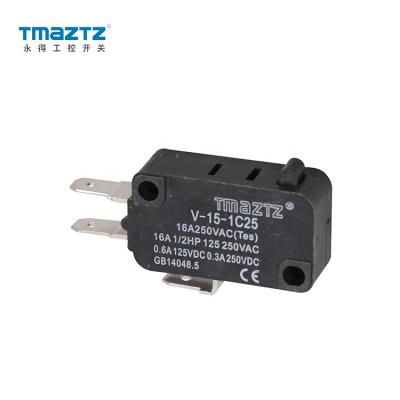 China CE Marked 16A Magnetic Plunger Micro Switch V-15-1C25 For Packaging Machine And Auto Parking Equipment V-15-1c25 for sale