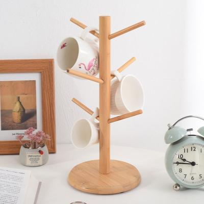 China Viable Factory Wholesale Wooden Cup Drying Rack Cup Display Stand Rack for sale