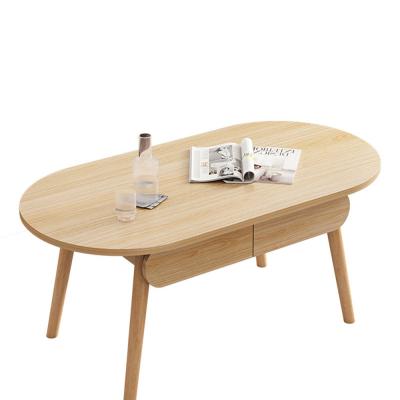 China MDF Design Modern Creative Tray Table Modern Solid Wood Tea Table Set Modern Wooden Wooden Coffee Table for sale