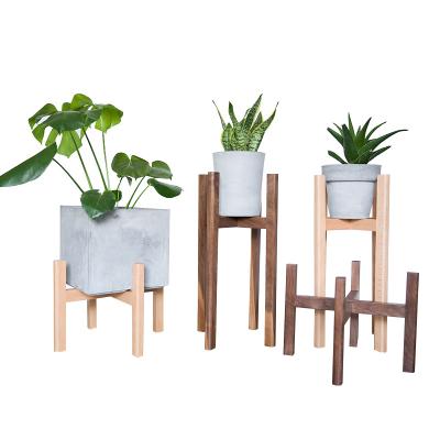 China Factory Direct Selling Real Flower Stand Simple Wooden Balcony Wooden Flower Rack Pot Rack for sale