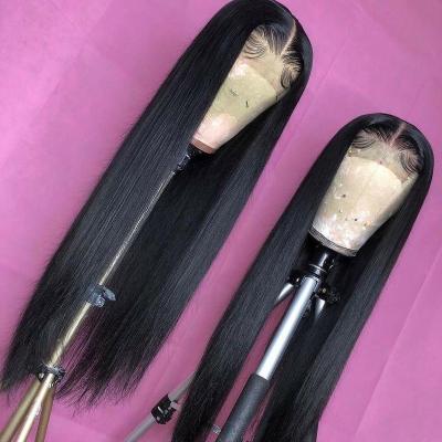 China Wholesale Hd Silky Straight Wave Brazilian Hair Lace Front Wig, Virgin Cuticle Aligned Hair Full Lace Wig, 13x6 Lace Front Wig For Black Women for sale