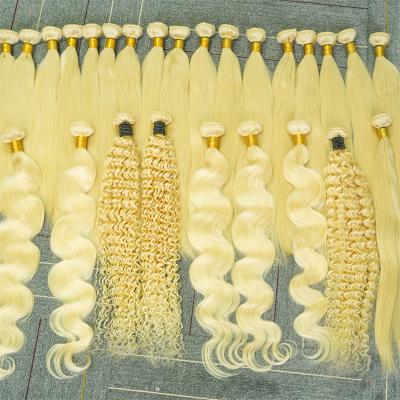 China Wholesale Straight Virgin Human Hair Bundles Blonde With 613 Frontal Brazilian Hair Weave Bundle Hair Bundles Wraps for sale