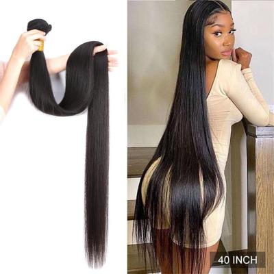 China 100 Bundles Indian Hair Wholesale Vendors Hair Weave Natural Shiny Cuticle Aligned Straight Human Hair Free Sample With Closure for sale