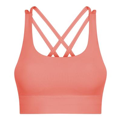 China Breathable New Design Good Quality OEM Accept One Side Sports Bra Manufacturer China for sale