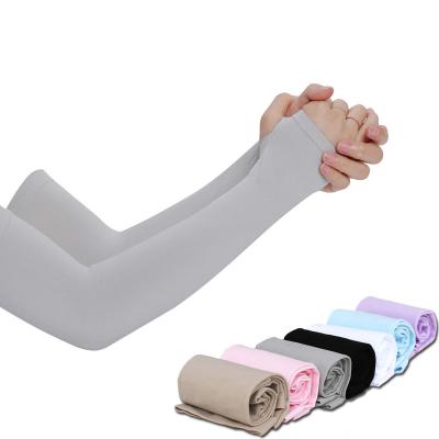 China Cool Cycling Sports Ladies Summer Sun Ice UV Protection Breathable Compression Leaves Slim Arm Sleeve Cover For Women for sale