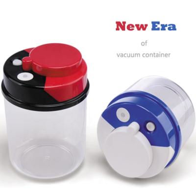 China Freshness Keeping 2200ML AS Plastic BPA Free Round Smell Proof Weed Herb Containers Vacuum Sealed Set for sale