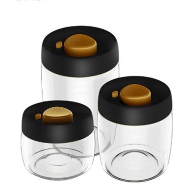 China 2019 Hot Selling High Quality Borosilicate Glass Moisture Proof Bottles Freshness Preservation 0.4L Airtight Vacuum Sealed Snack Bottles for sale