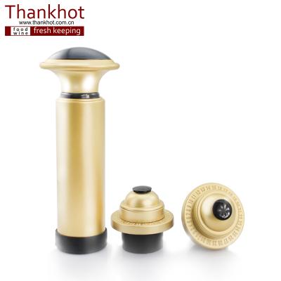 China FTS01 Traditional Bar Accessories Parts Vacuum Wine Bottle Cork / Pump Saver With Two Stoppers For Open Wine Top Sealing for sale