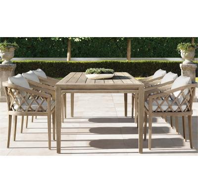 China Durable Material Hot Selling Outdoor Garden Furniture Hotel Courtyard Teak Table And Chair Set for sale