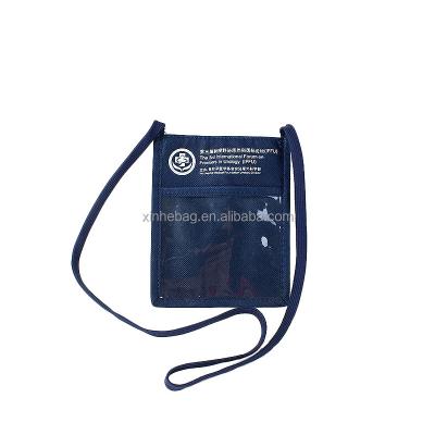 China Wholesale Cheap Non Woven Business Card Custom Lanyards Show Travel Neck Wallet For Qualifications for sale