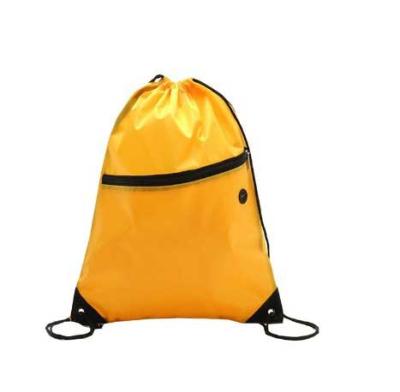 China Promotional Cheap Rope Handle Sports Bag Polyester Custom Drawstring Bag With Earphone Hole for sale