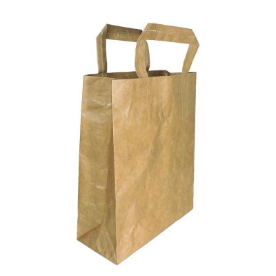 China Kraft Paper Storage Dupont Paper Handled Shopping Bag Wrinklel Tote Tyvek Bag for sale