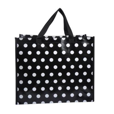 China Wholesale Custom Durable Full Color PP Woven Printing Grocery Tote Bag Recycled PP Woven Laminated Shopping Bag for sale