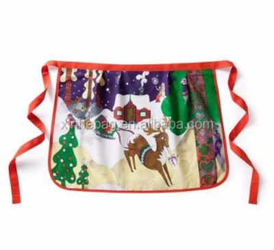 China Factory Price Reusable Polyester Cooking Kitchen Apron For Christmas Promotion, OEM Available for sale