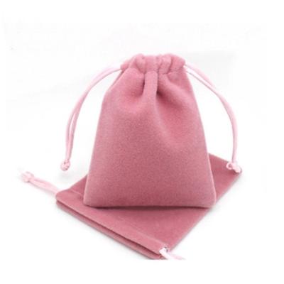 China Custom Wholesale Shock Resistance Gift Velvet Drawstring Bag /pink Velvet Packaging Bag / Velvet Dust Bag for sale