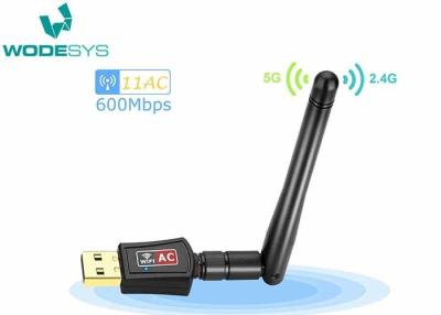 China 600Mbps USB WIFI Adapter, Dual Band AC600 2.4G/5G WIFI Dongle Wireless Network Adapter with Antenna for Desktop Laptop P for sale