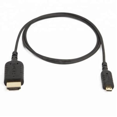 China Multimedia Thinnest Micro HDMI Cable For Portable Drone UHD Camera UAV Glass AR VR Devices Medical Installation 1.2m for sale