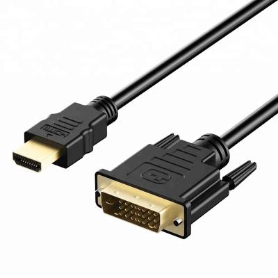 China Multimedia 3ft High Quality Gold Plated HDMI to DVI Converter Cable 1080P 3D 4K 1M DVI 24+1 to HDMI Adapter Kabel for LCD HDTV for sale