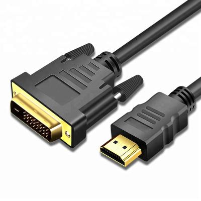 China High Quality Multimedia 25FT HDMI Male To DVI Male DVI-D 18+1 24+1 Output Converter Cable 7.5m for sale