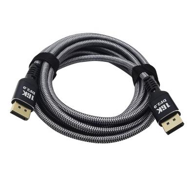 China Computer Aid 80Gbps DisplayPort 2.0 Nylon Braided Cable 16K 8K 4K HDR 3m for sale