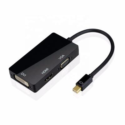 China Multimedia Support 4K 1080P Three-in-One Mini DisplayPort 3 in 1 Mini DP to HDMI VGA DVI Adapter Converter for sale