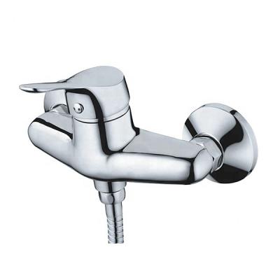 China Handleless Single Slide Bar Chrome Exposed Bathroom Wall Mounted Hot Bath Cold Water Shower Brass Mixer Tap for sale