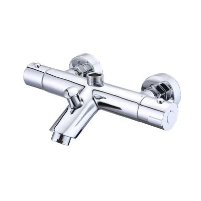 China Without Azeta Chrome Slide Bar Around Wall Mounted Shower Thermostatic Mixer Tap Bathroom Thermostatic Mixer Tap for sale