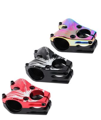 China BMX alloy bicycle stem road moutain bike stem mtb 31.8/35mm short stem bike aluminum parts for sale