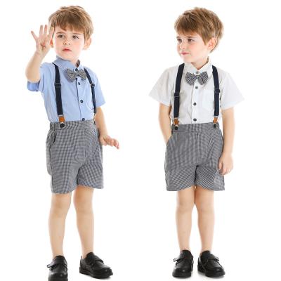 China High Quality Anti-wrinkle Children's Clothing Children's Performance Dress Suit Summer Hot Sale T-shirt Shorts Children's Clothing Suit for sale