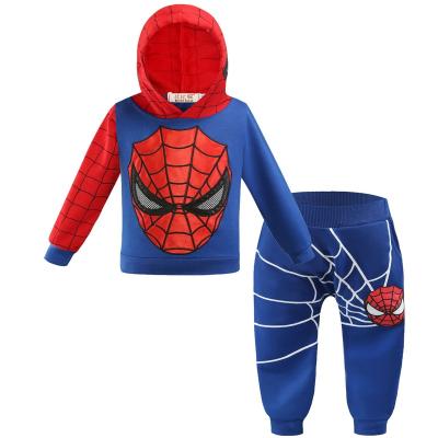 China Anti-Wrinkle Customized Children's Spider Man Clothing Boys Cool Children's Clothing Set Children's Spider Man Two Piece Set Boys for sale