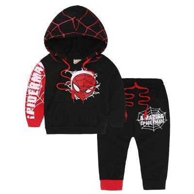 China Fast Shipping Anti-Wrinkle Blocking Spider-Man Fast Shipping Boys Set Children's Sweatshirt Hoodie Color Set Boys Three Piece Set For Festivals for sale