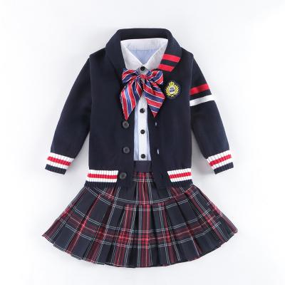 China Cozy School Uniforms 2023 Hot Sale Children School Uniform Patterns Sweater Set Primary School Uniform Designs for sale