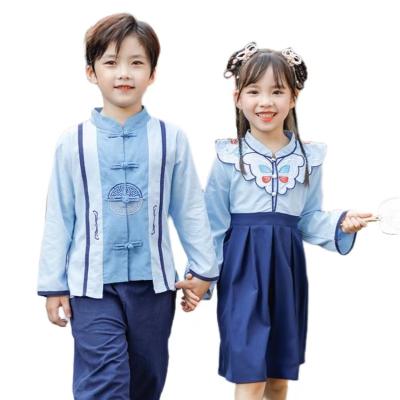 China Performance Wholesale Kindergarten Sets Chinese Style Chinese Costume For Girls And Boys for sale