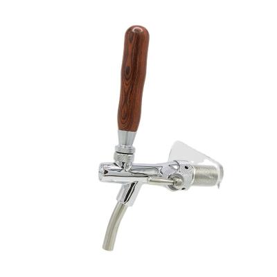 China Stainless Steel Brass Core Easy Operation Leg Tap 35mm Adjustable Leg Pressure Beer Tap No--Rust Plated For Kegerator Tap For Home Brew for sale