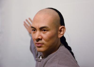 China Celebrity Jet Li Wax Figure / Life Size Action Figures For Museum Display for sale