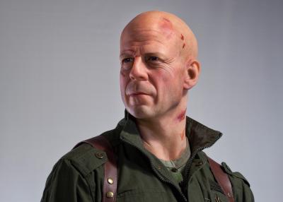 China Klare künstliche lebensechte berühmte Wachs-Statuen/Wachsfigur Bruce Willis nach Maß zu verkaufen