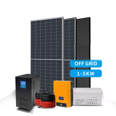 China Home Off Grid type 5KW 7KW 10KW home use solar power system with mono and poly series solar panels for sale