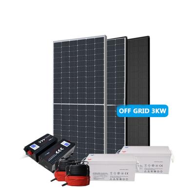 China Home Best Seller 3KW Off Grid Solar PV System with Lead Acid Gel Battery or Lithium Battery for sale