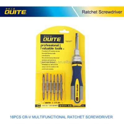 China CR-V 16 in 1 universal screwdriver set, ratchet screwdriver set, 16pcs scfrewdriver set for sale