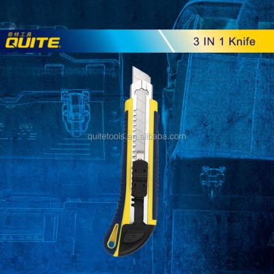 China UTILITY KNIFE Multi Function Led Lightweight Utility Knife With SK4 Blade 18mm Rubber Cutting Knife for sale