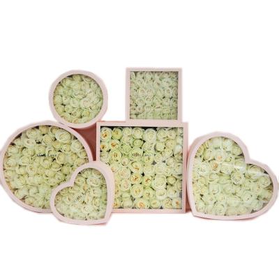 China Recycled Materials Factory Recycled Cardboard Gift Three Piece Suit Custom Flower Box Heart Shaped Packing Set for sale