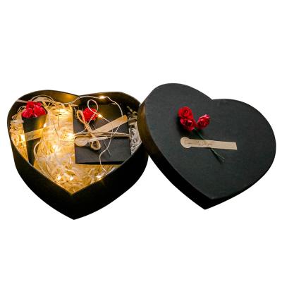 China Handmade Custom Thick Heart Shaped Heart Shaped Cardboard Gift Box Packaging Cardboard Paper Heart Shaped Gift Box for sale