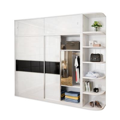 China Practical modern trendy bedroom almirah designs swing door wood wall wardrobe china factory cabinet organizer large for sale