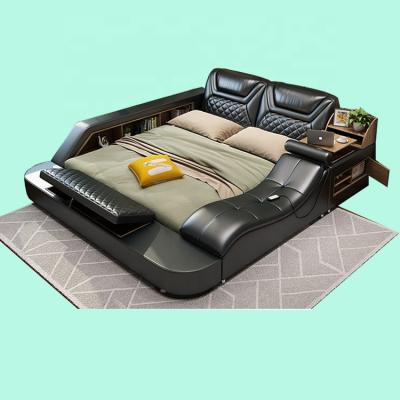 China Modern massage fashion design multifunctional bed with storage music massage bed bedroom furniture general purpose bed set furniture for sale