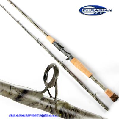 China 10-50g 2 Sections Rod 2.10m Carbon Para Camouflage USA Oak Style Disruptive Casting Fishing Rod for sale