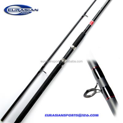 China 2pcs fiberglass glass zander spinning fishing rod,wholesale the cheapest price,40-100g,2.70m 9ft put in spinning pike Weihai factory lake for sale