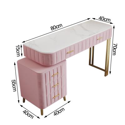 China Modern high quality elegant elegant metal color marble dressing table for sale