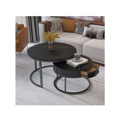 China Modern hot sale at low prices small apartment creativity metal round coffee table with chairs for sale