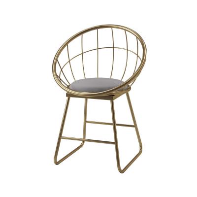 China Cheap Nordic Modern Leisure Manufacturer Ergonomic Upholstered Metal Round Shell Chair Home Dining Living Room Chairs for sale