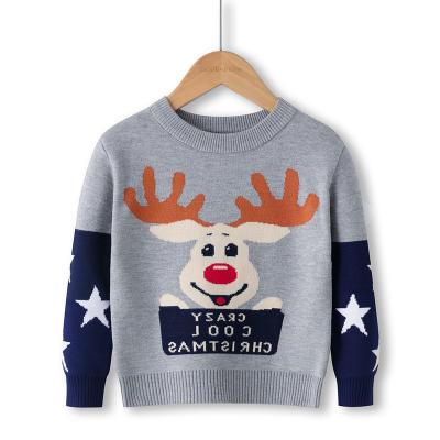 China Anti-pilling Children 2020 Winter Toddler Little Boy Round Neck Sweater 100% Casual Knitting Children's Sleepwear Tops Long Sleeve Cotton for sale